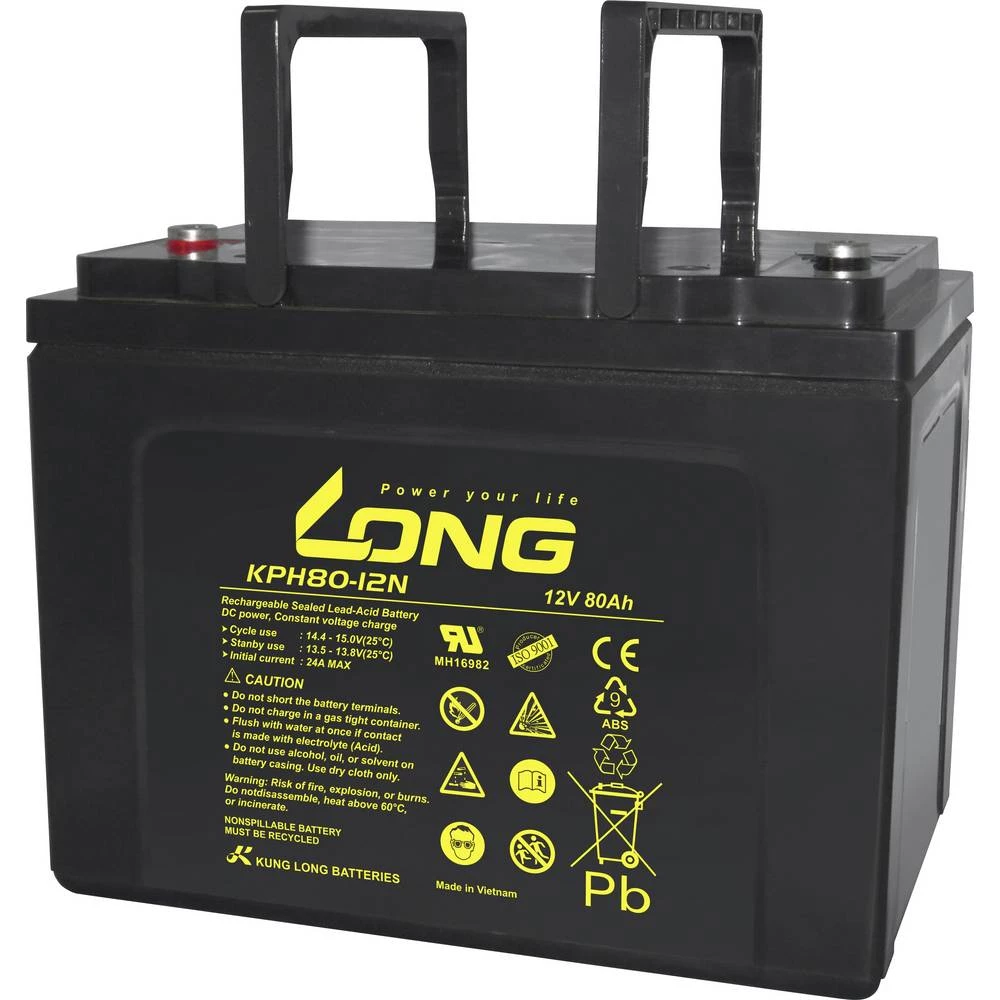 KungLong KPH80-12N-M olovni akumulator olovno-koprenasti 80 Ah 12 V 1 kom. slika