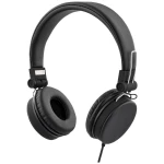 STREETZ HL-W200  On Ear Headset žičani stereo crna  sklopive, daljinski upravljač, slušalice s mikrofonom