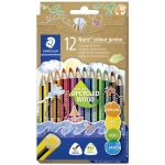 Noris® color jumbo 188 olovka u boji, kartonska kutija sa 6 olovki u boji u raznim bojama Staedtler olovka u boji Noris col jumbo 100% PEFC trokutasta  188 C12  12 St.