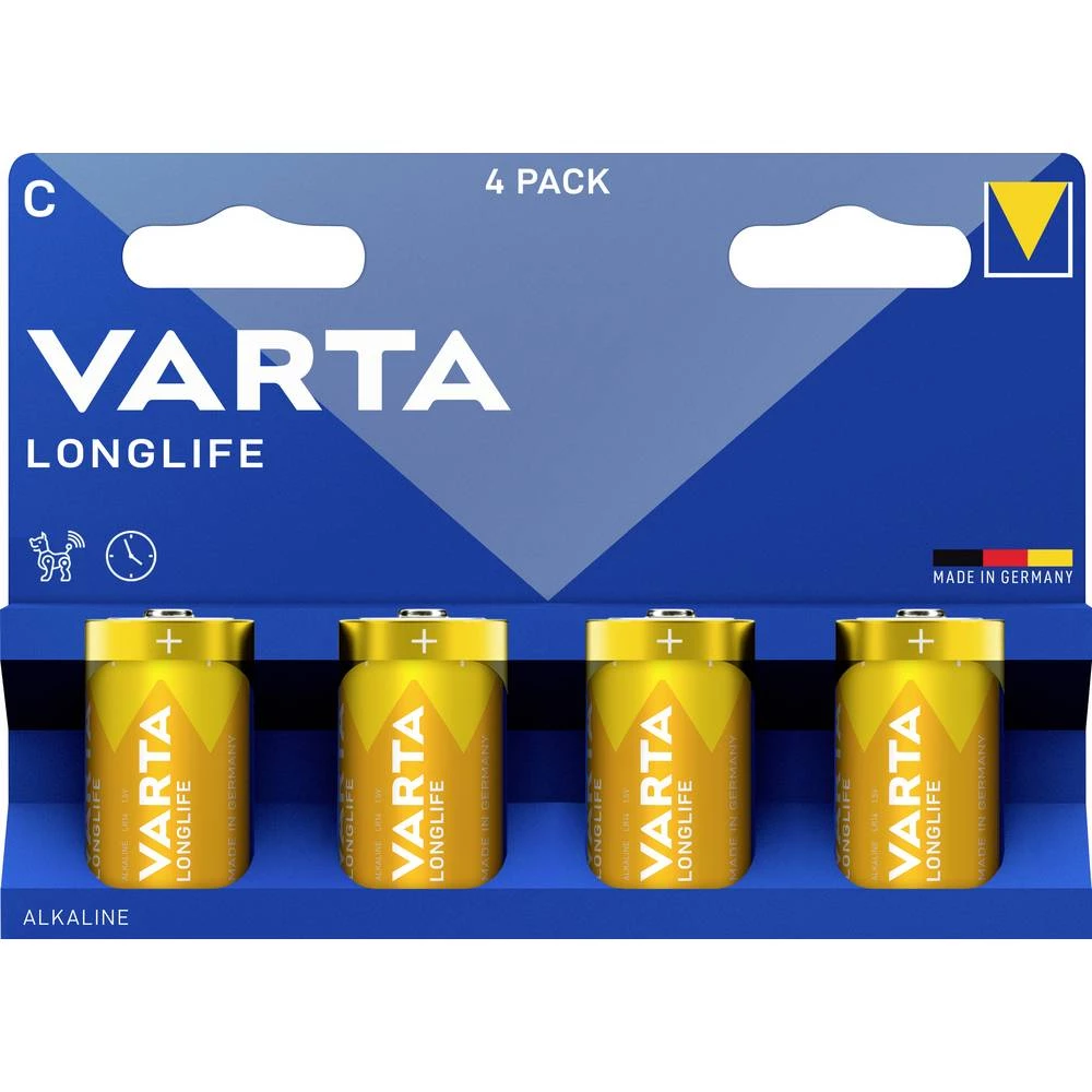 Varta VARTA Longlife C Blister 4 baby (c)-baterija alkalno-manganov 1.5 V 4 St. slika