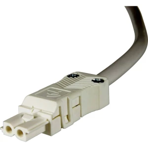 Adels-Contact 92845230 mrežni priključni kabel slobodan kraj - mrežni konektor Ukupan broj polova: 2 bijela 3.00 m 25 St. slika