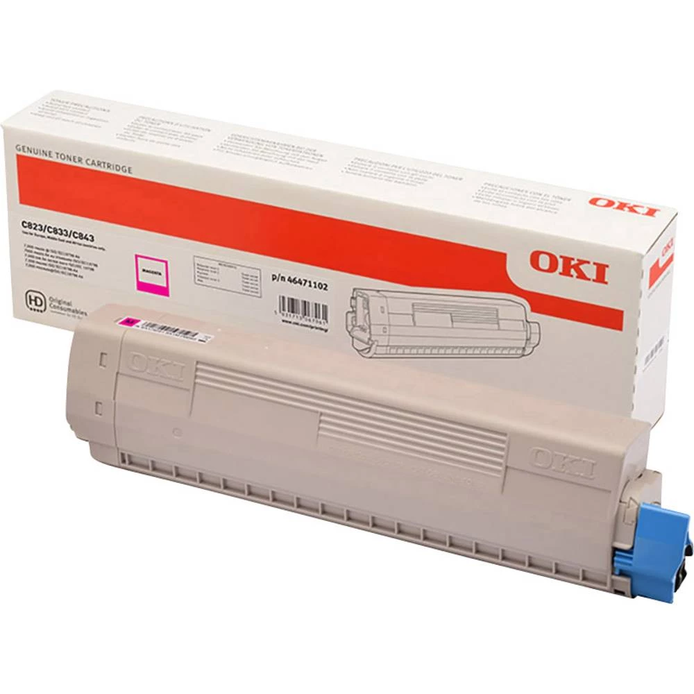 OKI Toner C823 C833 C843 46471102 Original Purpurno crven 7000 Stranica slika
