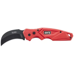 4K5 Tools TK 101 Foldable Curved Knife 600.101A nož na sklapanje s futrorom  crvena, crna slika