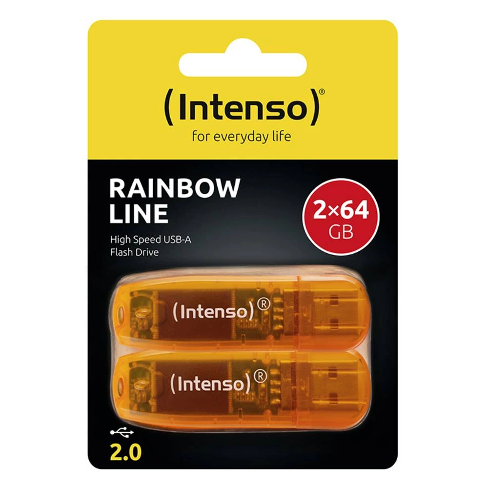 Intenso 64GB Rainbow Line double pack USB stick maloprodaja 64 GB narančasta 3502492 USB a slika