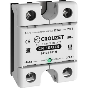 Crouzet poluvodički relej GN125AZH Učitaj struje (maks.): 125 A Preklopni napon (maks.): 660 V/AC nulti napon uklopa 1 slika