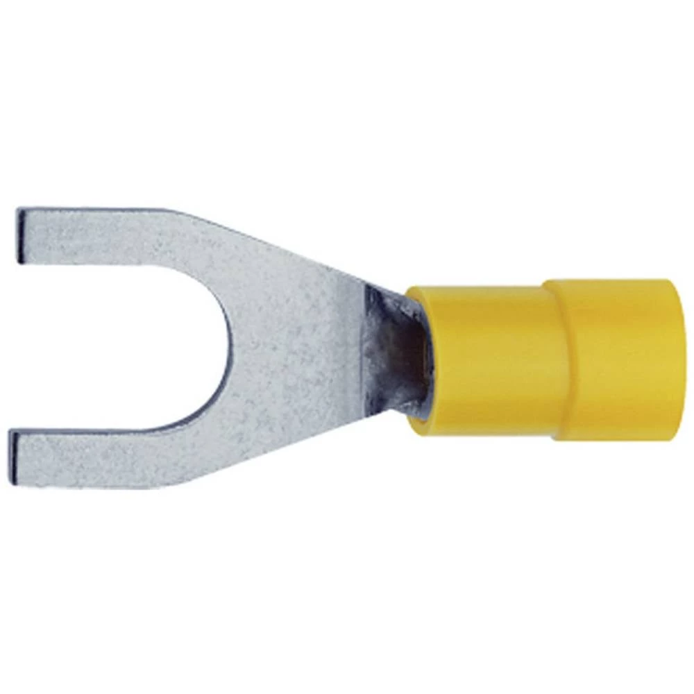 Klauke 650C4 viljuškasta kabelska stopica 4 mm² 6 mm² Otvor Ø=4.3 mm izolirani dio žuta 1 St. slika