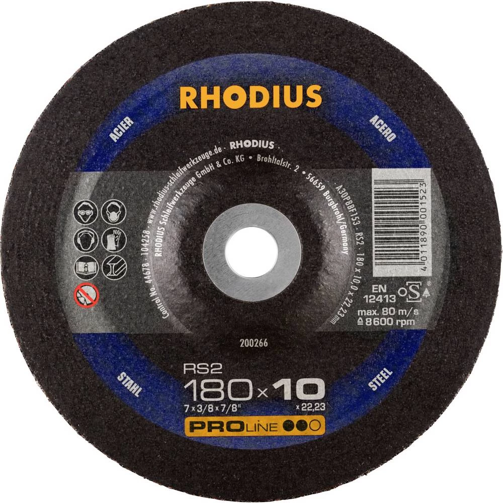 Rhodius 200266 brusna ploča promjer 180 mm Promjer bušotine 22.23 mm čelik 1 St. slika