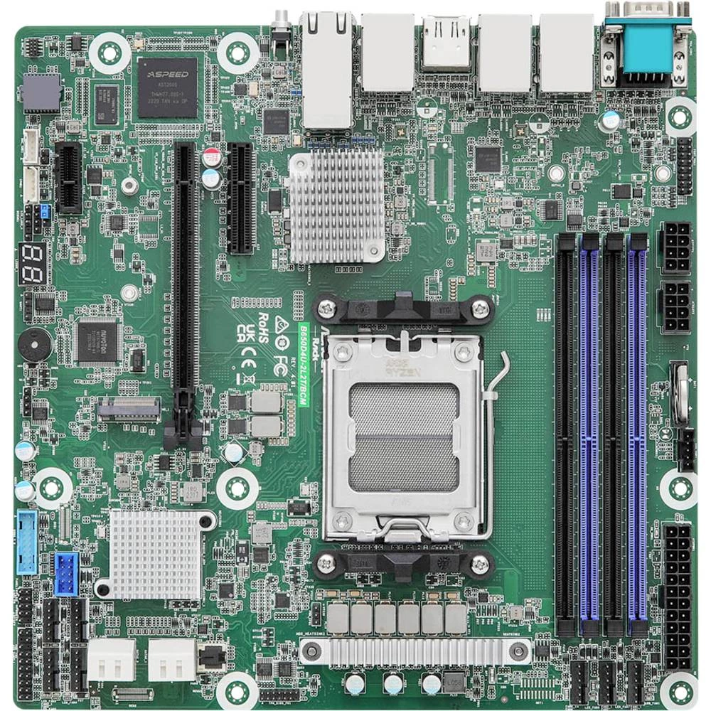 ASRock B650D4U-2L2T/BCM matična ploča Baza AMD AM5 Faktor oblika (detalji) Micro-ATX Set čipova matične ploče AMD® slika