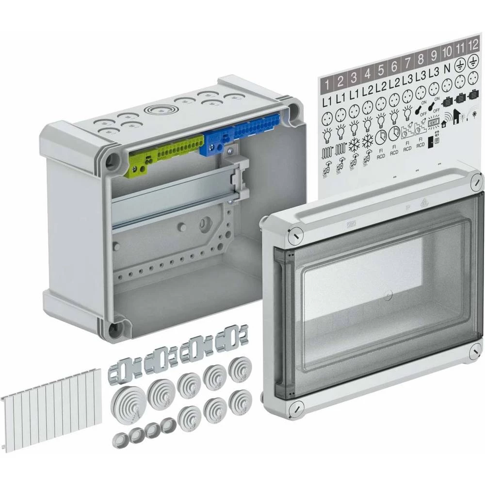 Nadžbukna Broj redova = 1 OBO Bettermann 2008848 SDB 09 PC slika