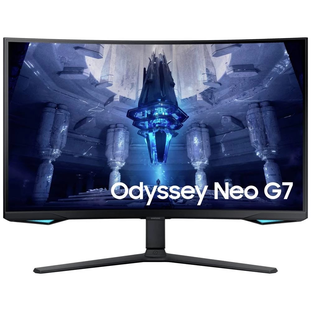 Samsung Odyssey Neo G7 S32BG750NP LED zaslon 81.3 cm (32 palac) Energetska učinkovitost 2021 G (A - G) 3840 x 2160 piksel UHD, 4K 1 ms HDMI™, DisplayPort, USB 3.2 gen. 1 (USB 3.0), USB-B, slušalice... slika