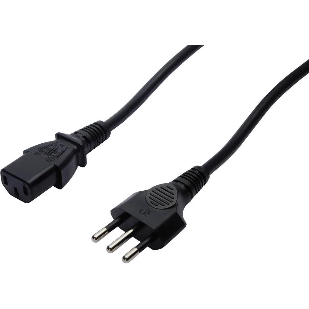 Digitus struja priključni kabel [1x talijanski muški konektor - 1x ženski konektor IEC c13, 10 a] 1.80 m crna slika