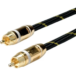 Roline Cinch video priključni kabel [1x muški cinch konektor - 1x muški cinch konektor] 5.00 m crna/zlatna slika