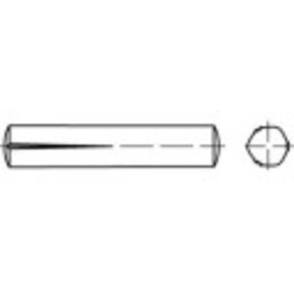 TOOLCRAFT 1066791 propusni zatik s utorom (Ø x D) 8 mm x 18 mm nehrđajući čelik A1 100 St. slika