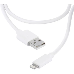 Vivanco USB 2.0 Priključni kabel [1x Muški konektor USB - 1x Muški konektor Apple Dock Lightning] 2 m Bijela slika