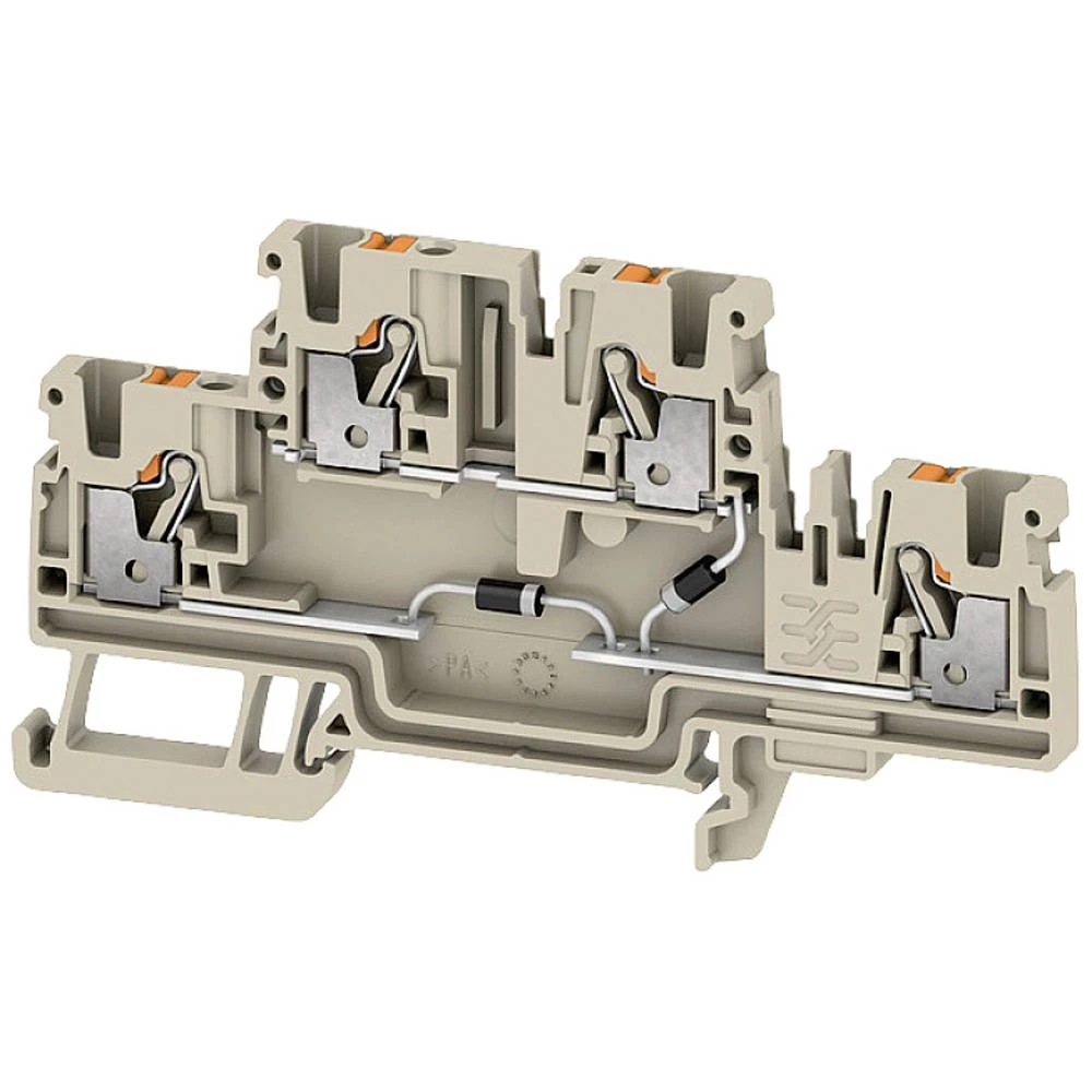 Weidmüller 2704400000 redna stezaljka za ugradne elemente Push-In stezaljka bež boja 50 St. slika