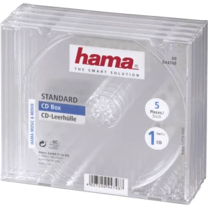 Hama Kutija za CD 1 CD/DVD/Blu-Ray Prozirna 5 ST (Š x V x d) 140 x 124 x 10.4 mm 00044748 slika