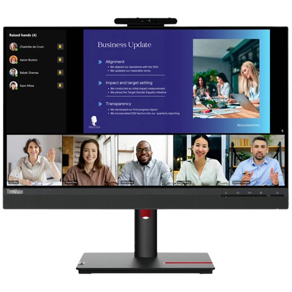 Lenovo ThinkVision T24v-30 LED zaslon Energetska učinkovitost 2021 E (A - G) 61 cm (24 palac) 1920 x 1080 piksel 16:9 6 slika