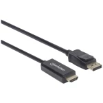 Manhattan DisplayPort / HDMI priključni kabel 1.8 m 153201  crna [1x muški konektor displayport - 1x muški konektor HDMI]