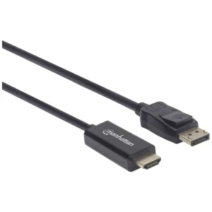 Manhattan DisplayPort / HDMI priključni kabel 1.8 m 153201  crna [1x muški konektor displayport - 1x muški konektor HDMI] slika