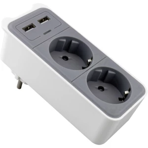 Međuutikač S USB 2-polni Caliber Audio Technology HPS1202U Bijela, Siva slika