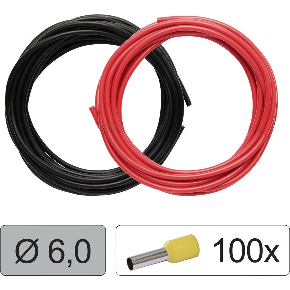 Quadrios 25CW131 pojedinačna žica LiFY 6.0 mm² crvena, crna 1 Set slika