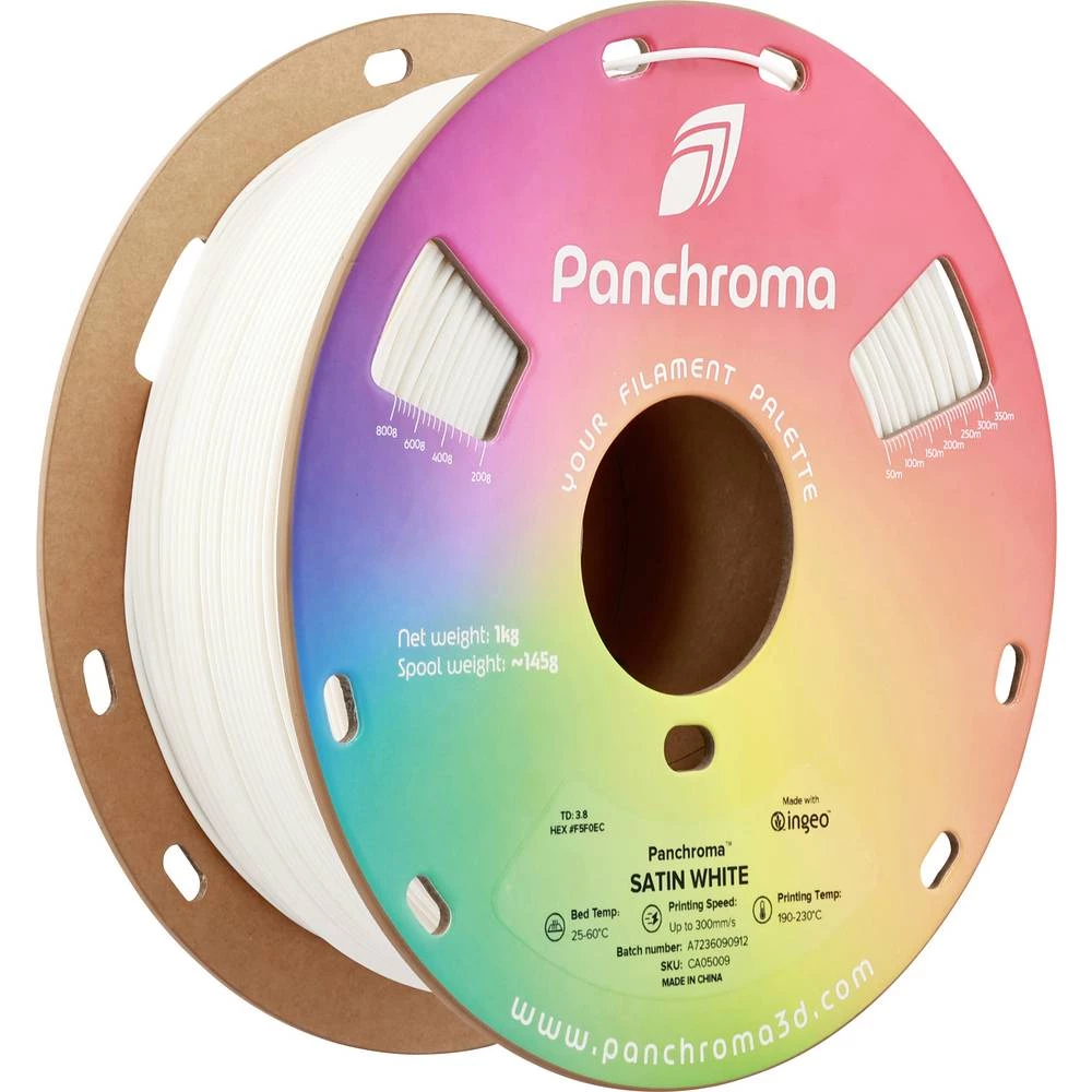 Polymaker CA05009 Panchroma™ Satin 3D pisač filament PLA satiniran, visoka krutost 1.75 mm 1000 g bijela 1 kom. slika