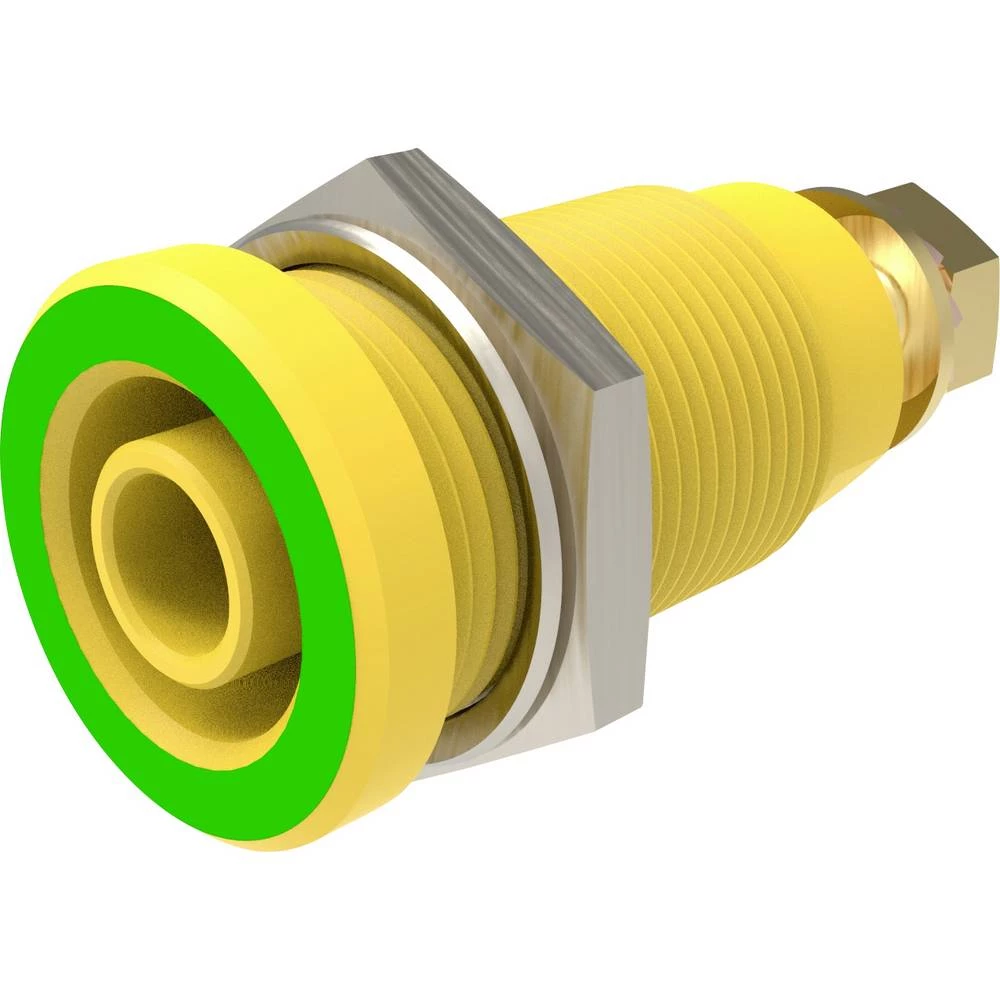 Schützinger DI SEB 9424 Au / GNGE sigurnosna ugrađena utičnica ravan zeleno-žuta 1 St. slika