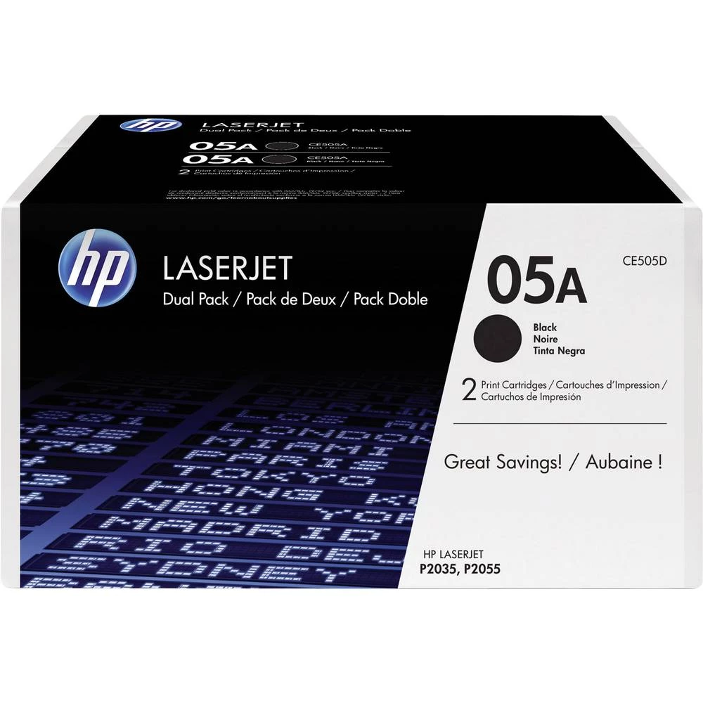 HP toner 05A original 2-dijelno pakiranje crna 2300 Stranica CE505D slika