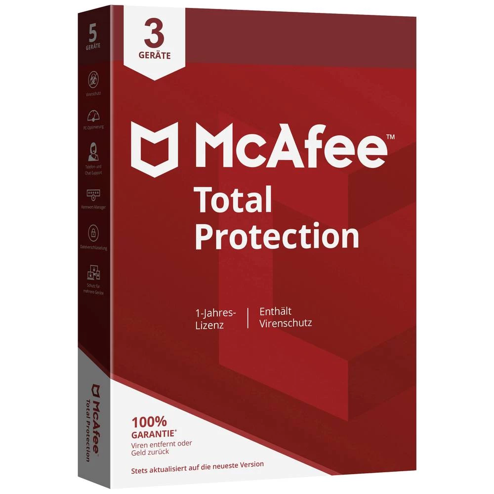 McAfee Total Protection godišnja licenca, 3 licence Windows, mac os, android, ios antivirus slika