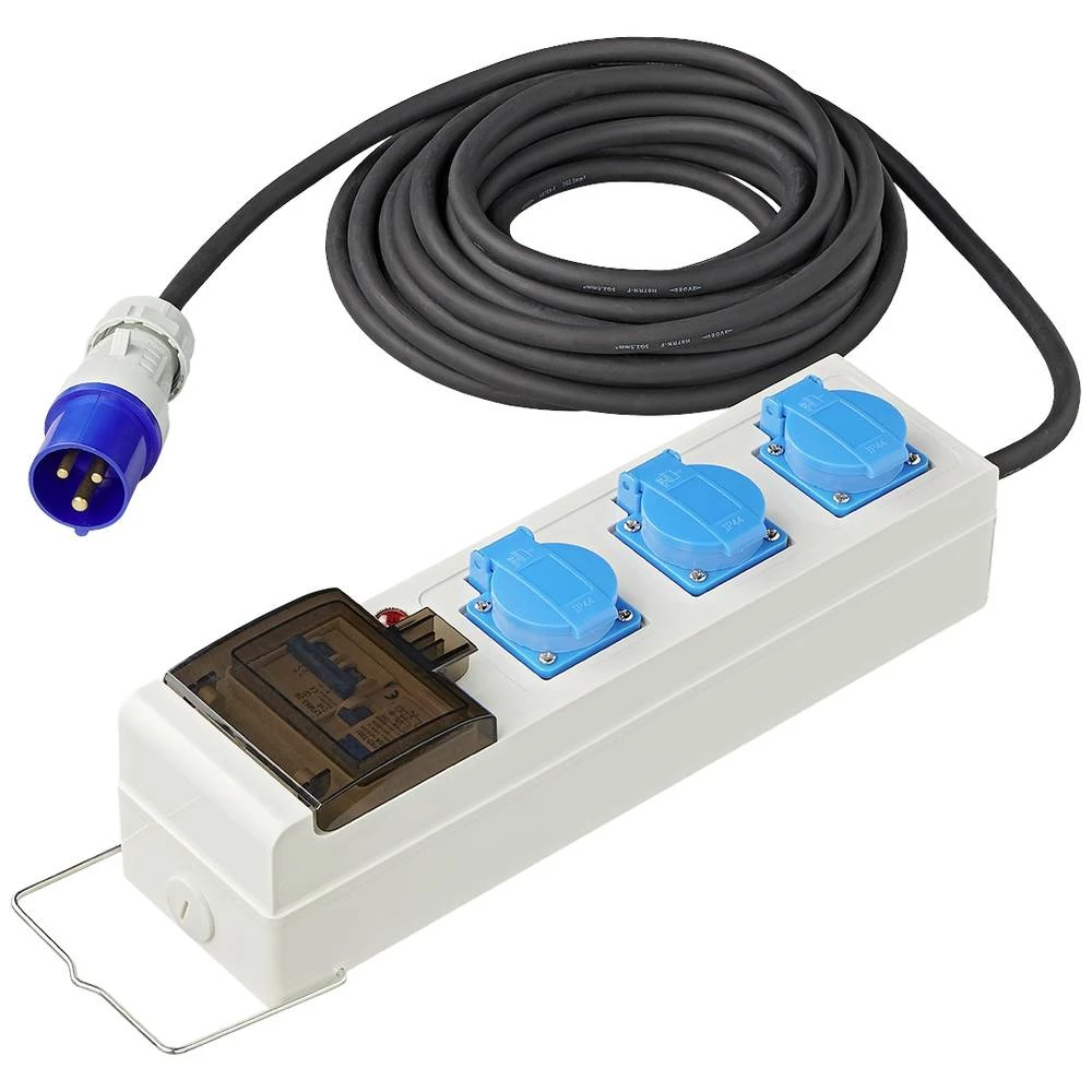 ProPlus 373582DE letva s utičnicama siva, plava boja CEE utikač 1 St. slika