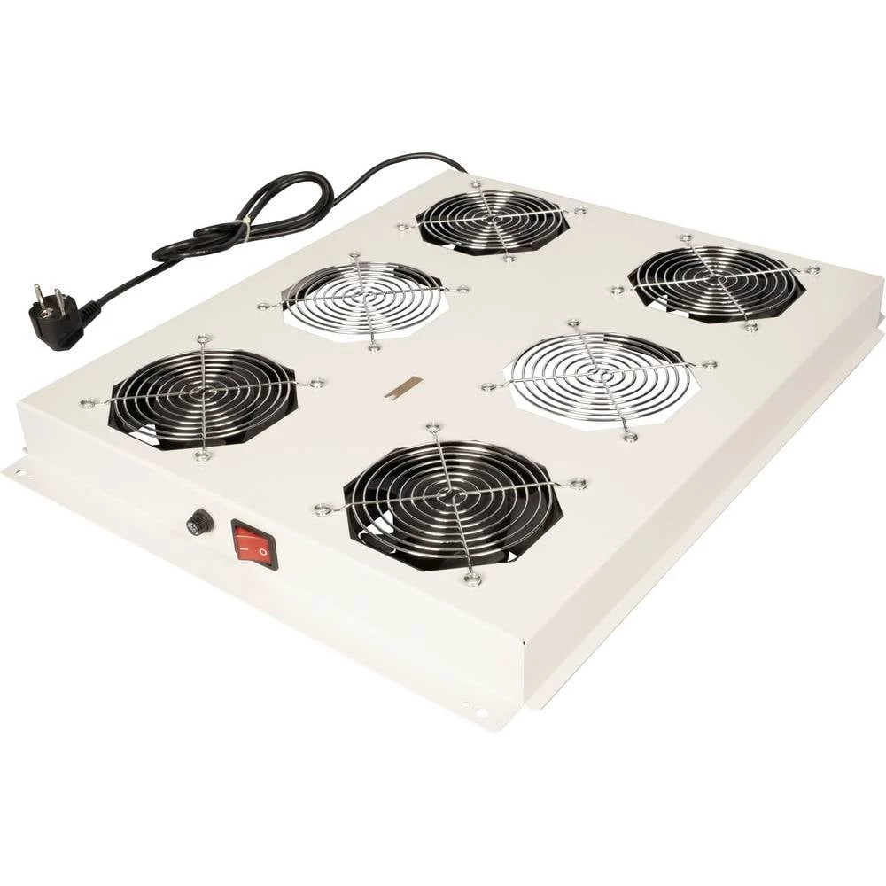Roline 26.21.0307 19 palac 4 x ugradbeni ventilator za mrežni ormar  1 U  s prekidačem  siva slika