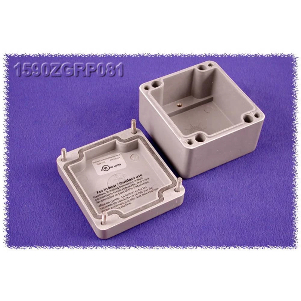 Hammond Electronics 1590ZGRP081 univerzalno kućište 80 x 75 x 55 poliester siva 1 kom. slika