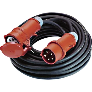 Strujni produžni kabel 0164960 Bachmann Electric 32 A crna 25 m prikladan za van slika