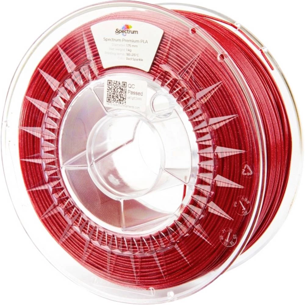 Spectrum Filaments 80274 PLA Glitter 3D pisač filament PLA svjetlucavi bez iskrivljenja 1.75 mm 1000 g Sparkle Red, crve slika