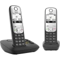 Gigaset A690A Duo dect bežični analogni telefon   handsfree, s bazom, ponovno biranje crna slika