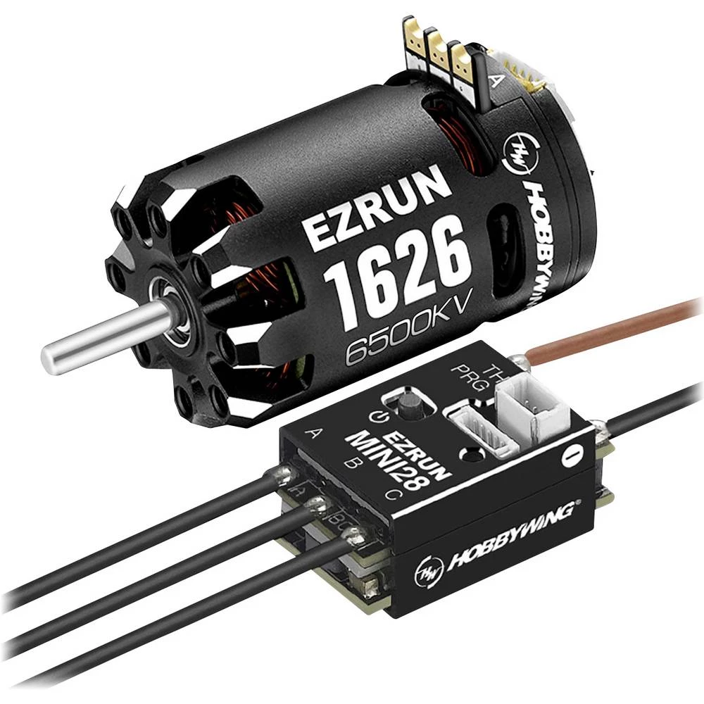 Hobbywing Mini28 Combo mit 1626SD 6500kV 38020368 istosmjerni beskontaktni pogonski set za automodele 1:28 slika