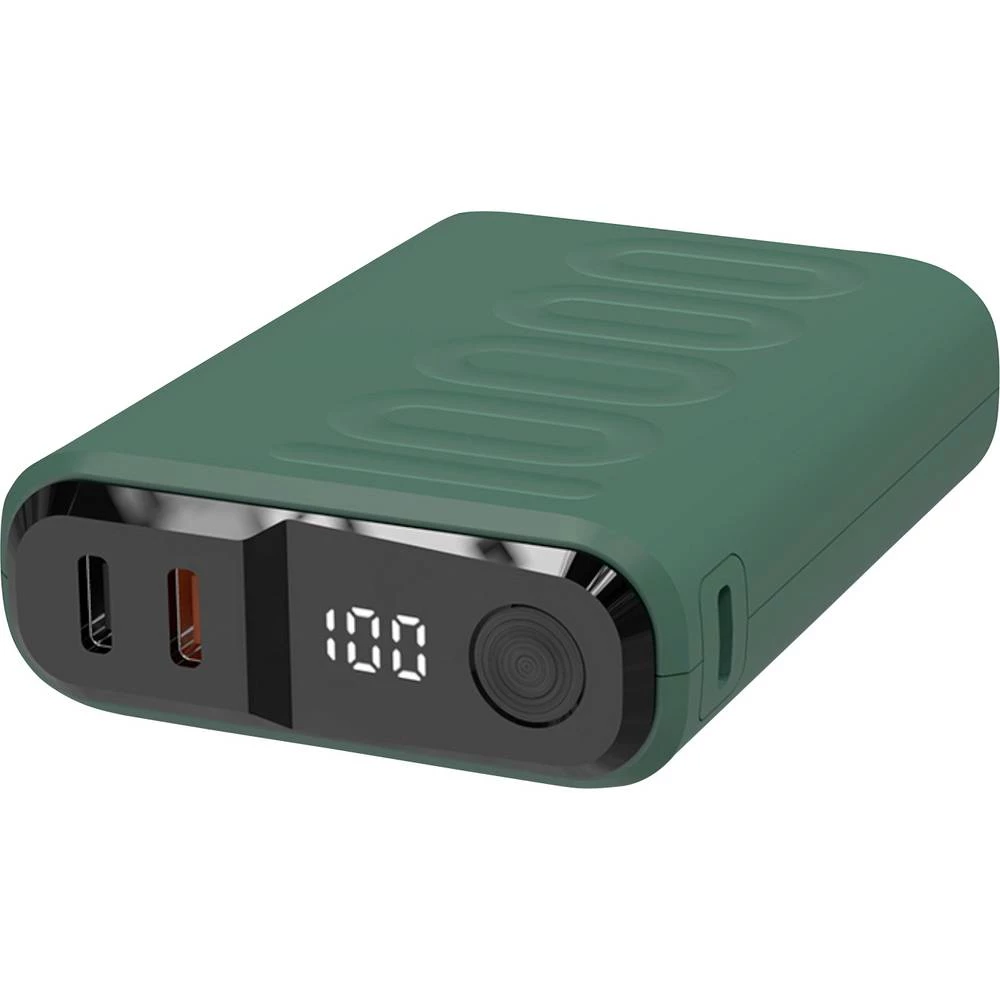 RealPower REALPOWER PB-10000 C powerbank (rezervna baterija) 10.000 mAh Power Delivery tamnozelena slika