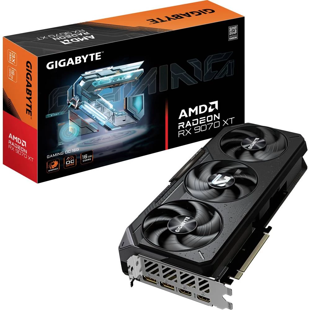 Gigabyte grafička kartica AMD Radeon RX 9070XT Radeon RX 9070 XT GAMING OC 16G 16 GB GDDR6-VRAM PCIe x16 HDMI® 2.1, Disp slika