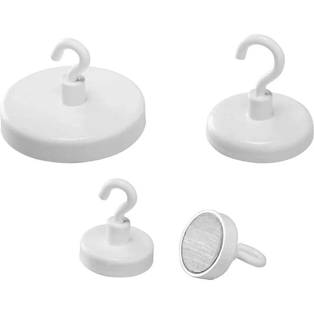 magnetoplan magnet s kukom (Ø) 47 mm okrugli bijela 10 kom. 52647S10 slika
