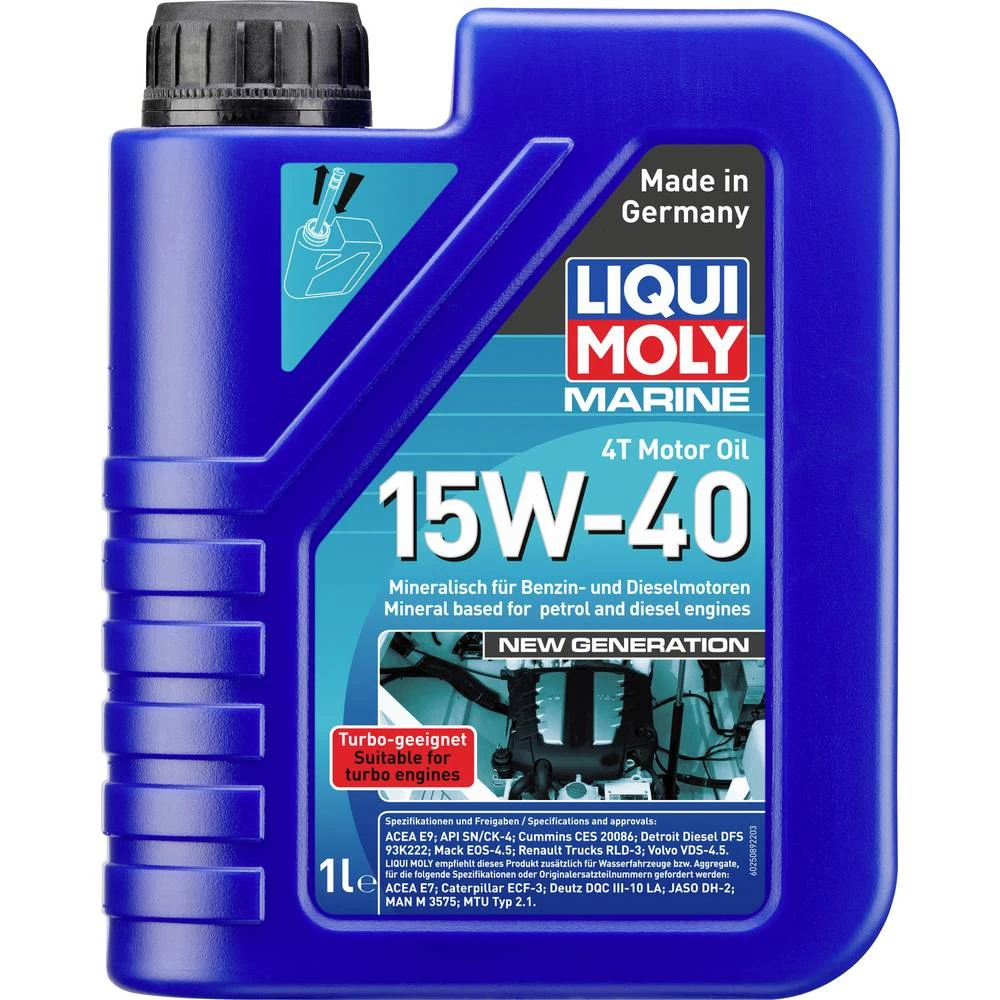Liqui Moly Marine 4T Motor Oil 15W-40 New Generation 25089 motorno ulje 1 l slika