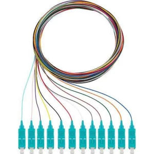 Rutenbeck 228040502 Glasfaser svjetlovodi priključni kabel [12x muški konektor sc - 12x slobodan kraj] Multimode OM3 slika