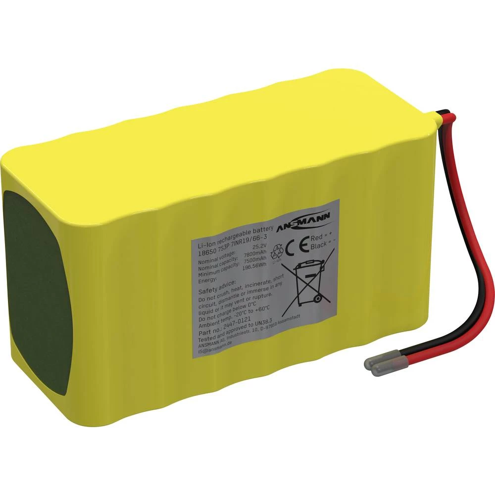 Ansmann 7S3P aku-pack 21x 18650 kabel Li-Ion 25.2 V 7800 mAh slika