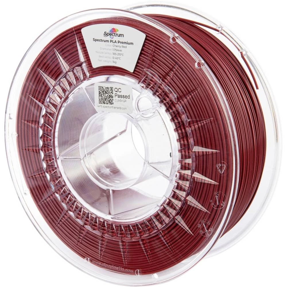 Spectrum Filaments 80844 PLA Premium 3D pisač filament PLA visoka vlačna čvrstoća 1.75 mm 1000 g cherry red, crvena 1 St slika