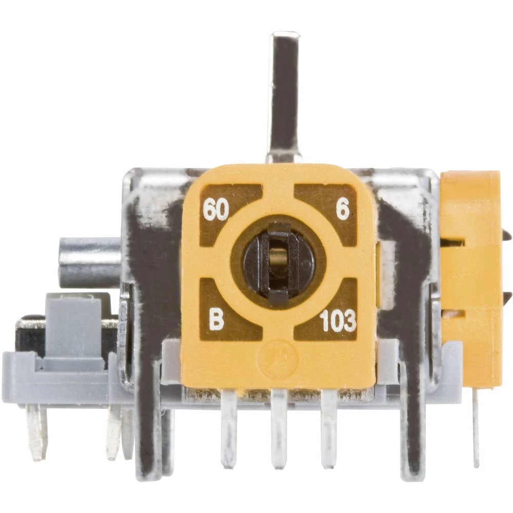 Upravljačka palica 12 V/DC Metalna ručica ravna Lemne igle TRU COMPONENTS 98002C6 1 ST slika