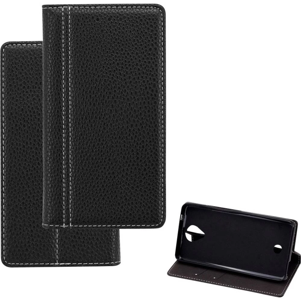 Perlecom Knjižica Pogodno za: Wiko U Feel Crna slika