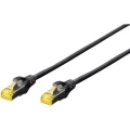 Digitus DK-1644-A-050/BL RJ45 mrežni kabel, Patch kabel cat 6a S/FTP 5.00 m crna bez halogena, upleteni parovi, sa zaštitom za nosić, vatrostalan 1 St. slika