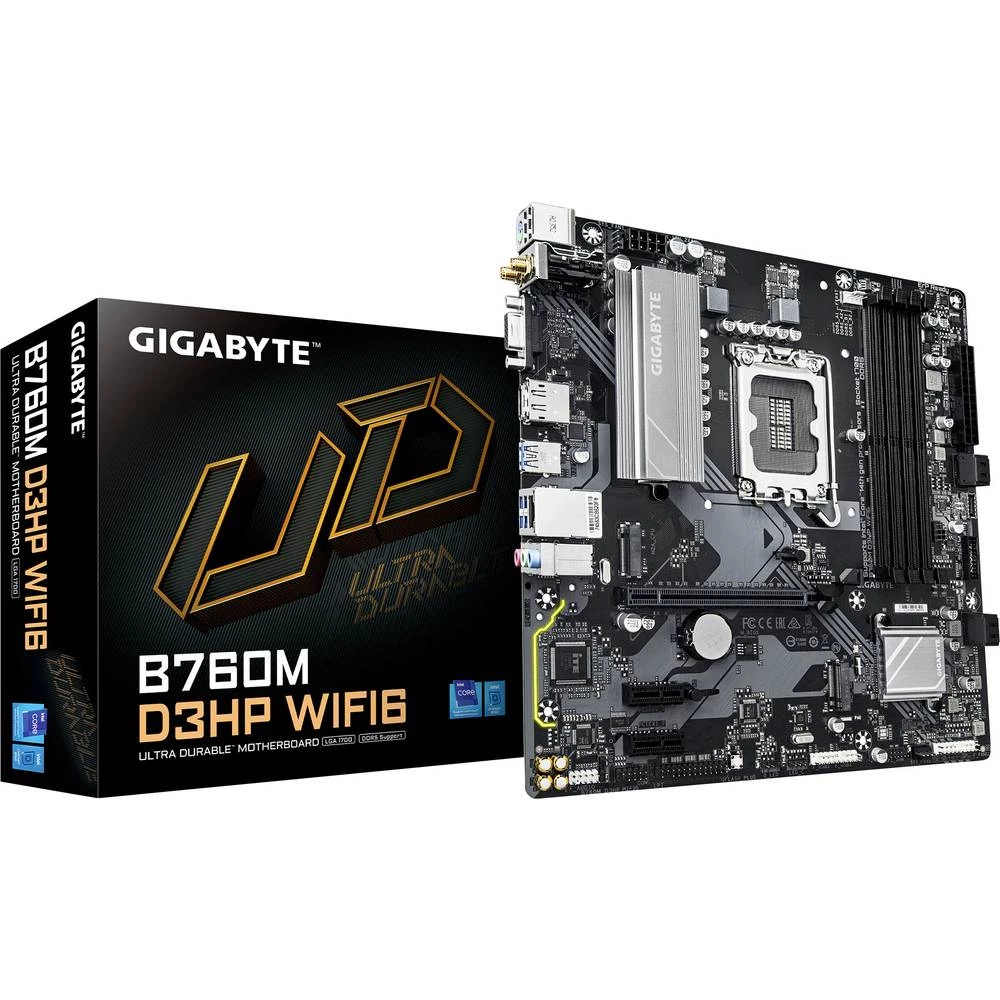 Gigabyte B760M D3HP WIFI6 matična ploča Baza Intel® 1700 Faktor oblika (detalji) Micro-ATX slika