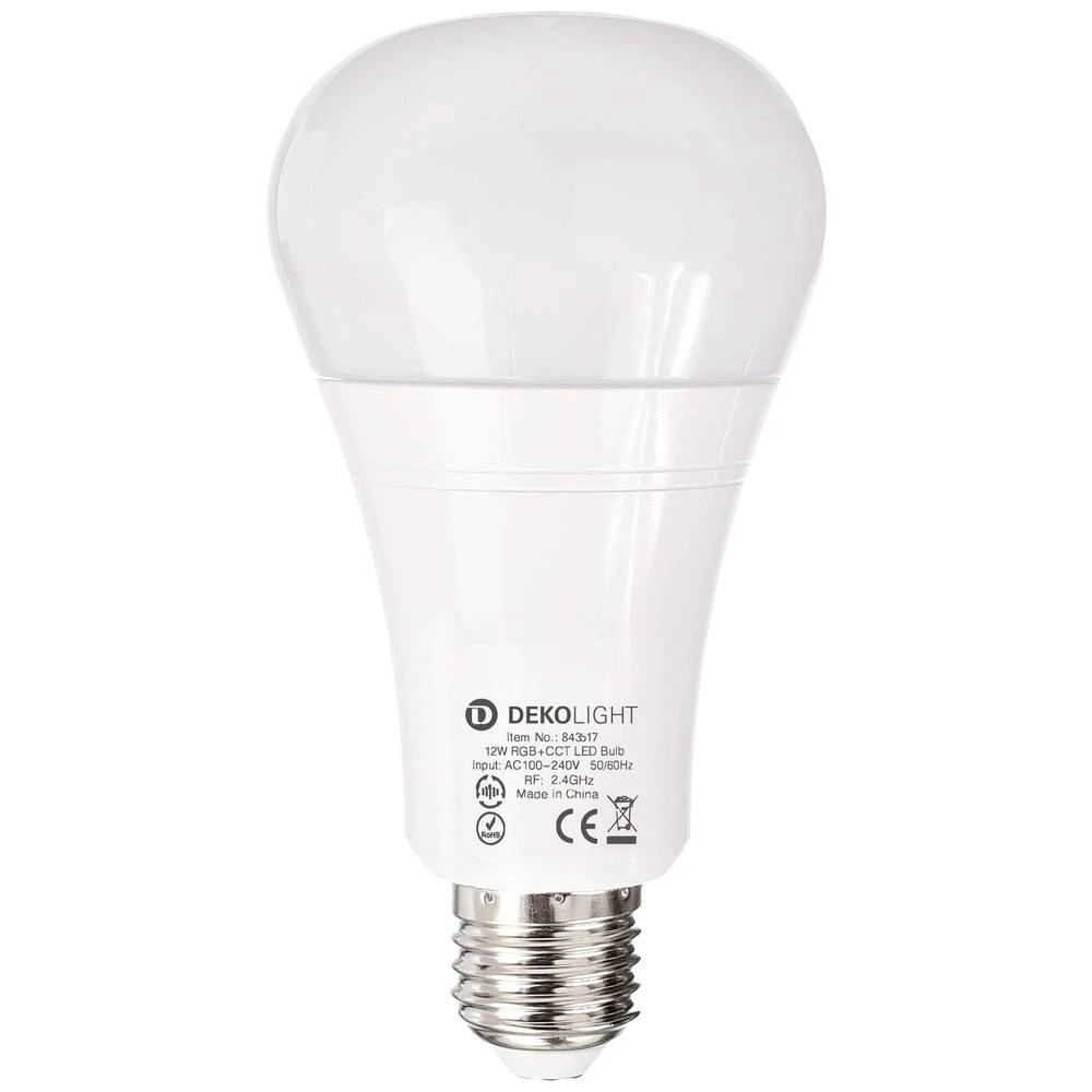 Deko Light 843517 LED Energetska učinkovitost 2021 F (A - G) E27 12 W RGB, toplo bijela do hladno bijela (Ø x D) 74 mm x slika