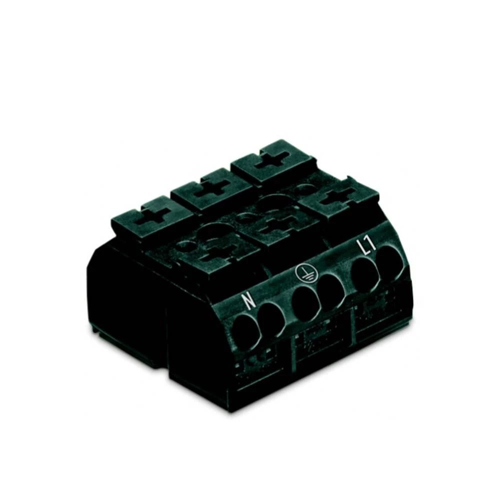 WAGO 862-2503 stezaljka za priključivanje uređaja opružna stezaljka crna 250 St. slika