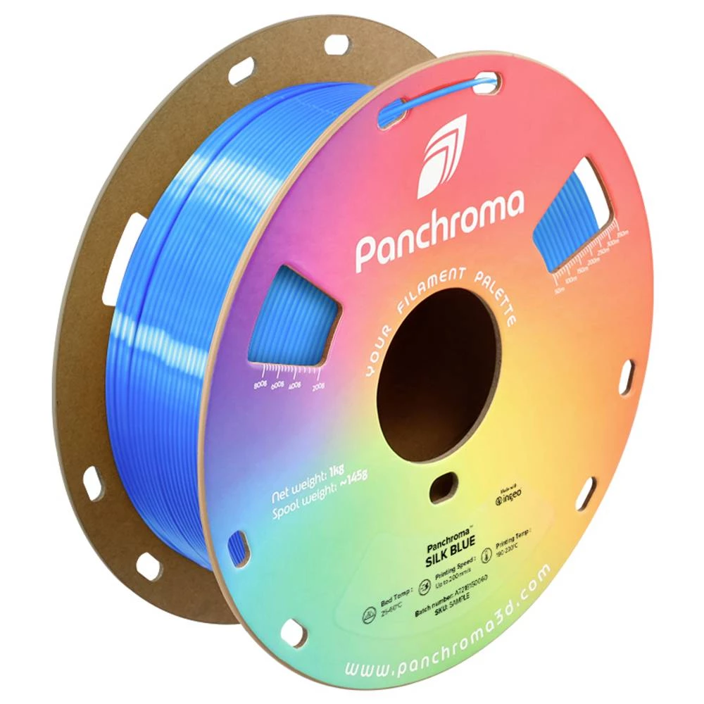Polymaker CA03002 Panchroma™ Silk 3D pisač filament PLA svilenkasti sjaj 1.75 mm 1000 g plava boja 1 kom. slika